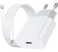 Chargeur Rapide iPhone 20W avec Câble iPhone 2M, Chargeur iPhone Rapide, Chargeur USB C pour iPhone 14/13/ 12/11/ X/ 8/7 - TECHTA