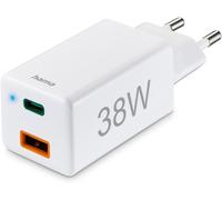 Chargeur Rapide Iphone 38W (Chargeur Usb-C Rapide, Chargeur Qualcomm Quick Charge 3.0, Mini Compact, Chargeur Pd Secteur, 1 Port Usb-C Pd + 1 Port Usb- A Qc) Blanc