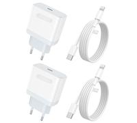 Chargeur Rapide iPhone,[MFi Certifié] 2 Pack PD 20W USB C Rapide Chargeur avec 2M Lightning vers USB C Câble,Type C Adaptateur Secteur pour iPhone 14/14 Pro Max/13/13 Pro Max/12/11/XR/X/SE/8/7/iPad