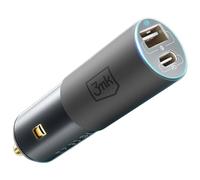 Chargeur Rapide LED pour Voiture, 2 Ports - PD QC PPS USB-C USB-A - 3mk Hyper Car Charger 100W (B)
