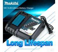 Chargeur rapide Makita DC18RC compatible avec les batteries Li-ion 14,4V-18V BL1415 BL1430 BL1815 BL1830B BL1850B BL1860B DC18SF Charger X1 EU