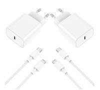 Chargeur Rapide MFi Certifié 2Pack 20W USB C Chargeur avec Câble iPhone Apple Original 2M,Type C Adaptateur Secteur pour Apple