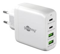Chargeur rapide multiport - Goobay - 68W - 2x USB-C Power Delivery - 2x USB-A Quick Charge - Blanc