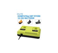 Chargeur rapide pour batterie Ryobi 18 V, chargeur double chimie avec technologie de charge avancée pour une recharge rapide et sûre