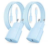 Chargeur Rapide pour iPhone 14 13 12 11, Lot de 2 PD 3.0 Prise USB C (Bleu) | avec 2M Cable Lightning for iPhone 14/14Pro/13/13 Mini/13 Pro/13Pro Max/12/12Pro/12 Pro Max/11/11 Pro/ 11 ProMax