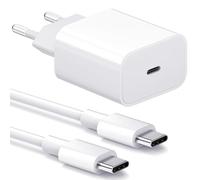 Chargeur rapide pour iPhone 15, chargeur mural USB-C 20 W avec câble USB-C vers USB-C de 2 m pour iPad Pro 12,9 pouces, Samsung S20, Xiaomi,