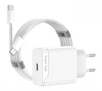 Chargeur Rapide pour iPhone 16 Pro Max 15 Plus, 25W USB Type C Adapteur Secteur pour Apple, Bloc Charger AVCE Cable 1,5m
