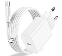 Chargeur Rapide pour iPhone Duo/18/17/16/16 Pro/16 Pro Max/16 Plus/15/15 Pro/15 Pro Max/15 Plus/iPad, 25W Chargeur USB C Rapide Prise Adaptateur Secteur USB C et Nylon Tressé Câble USBC vers USBC 3M