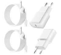 Chargeur Rapide pour iPhone, Lot de 2 PD 3.0 Prise USB C avec 2M Cable Lightning for iPhone 14/14Pro/13/13 Mini/13 Pro/13Pro Max/12/12Pro/12 Pro Max/11/11 Pro/ 11 ProMax