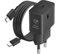 Chargeur rapide pour Samsung 25 W EP-T2510 + câble USB-C/C noir