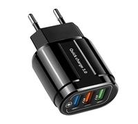 Chargeur rapide pour téléphone | Prise murale USB 3 ports charge rapide | Accessoire portable polyvalent pour voyage, vacances, maison, bureau, études