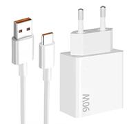 Chargeur Rapide pour Xiaomi, Chargeur 90w Charge Rapide avec 6A Câble USB C 1m, Prise Turbo pour Xiaomi 15 14 13 Ultra Poco F6 X7 F7 Pro Redmi Note 13 14 Pro 5g 14t 13t Poco Pad M6