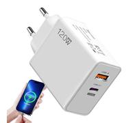 Chargeur Rapide Prise - Bloc Secteur Rapide 120W Format Cube | Adaptateur de Voyage Accessoire Mobile Polyvalent Compatible