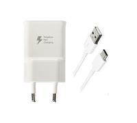 Chargeur Rapide Samsung 15W EP-TA20EWE avec Câble USB-C EP-DG950 Blanc