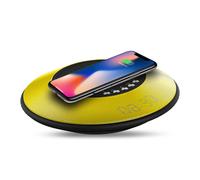 Chargeur Rapide Sans Fil Horloge Enceinte Bluetooth Nfc Sans Contact Jaune YONIS