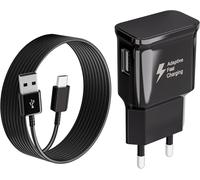 Chargeur Rapide Secteur USB Type C pour Samsung Galaxy A13 A14 A15 A23 A25 A33 A34 A35 A40 A52 A53 A54 A55 A04S S8 S9 S10 S20 Plus M55 M34 M33 M15 Telephone, Adaptateur USB avec 2M USB C Cable