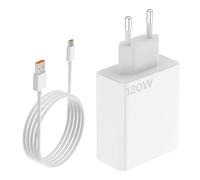 Chargeur rapide USB 120 W pour Xiaomi 14T/13T/11T Pro, 13 Ultra, 12T, Redmi Note 13/12 Pro+ 5G, Black Shark, Poco F4 - Alimentation turbo avec câble USB-C de 1 m 6 A, compatible avec HyperCharge