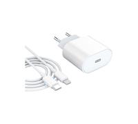 Chargeur Rapide USB C 20W avec Cable 1M Prise Rapide Secteur USB- C Mural Alimentation Adaptateur pour Phone 12-12 Mini - 12 Pro