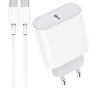 Chargeur Rapide USB-C 20w + cable USB-C a USB-C 1M para iPhone 15/ 15 Plus/ 15 Pro/ 15 Pro Max y 16/ 16 Plus/ 16 Pro/ 16 Pro Max RPS®