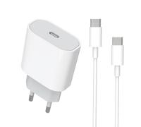 Chargeur Rapide USB C 20W mit Câble USB C vers C 1m pour iPhone 17/16/15 | Certifié MFi USBC Prise Secteur Mural Type C Alimentation Adaptateur pour iPhone 17/17 Pro/17 Pro Max/16/15/iPad Pro/Air/Mini