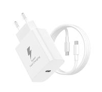 Chargeur Rapide USB-C 25W, Adaptateur Secteur pour Chargeur Rapide, pour Samsung Galaxy S25 S24 S23 S22 Plus/FE/Ultra,S21 S20 A56 5G A55 5G A54 A53 A52 A51 A16 A15 A14 A13 A12, Type-C 2 m (Blanc)