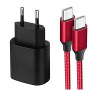 Chargeur Rapide USB-C 25W - E.f.connection - Compatible Samsung Galaxy A32 A36A52 A53 A54 A55 - Câble 1M - Nylon tressé