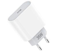 Chargeur Rapide USB-C 35W GaN pour iPhone 17 Pro Max iPhone 17 16 15 iPhone Air - Blanc - E.F.Connection