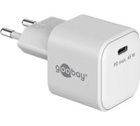 Goobay Chargeur secteur USB-C 65332 – PD 45 W Nano – pour iPhone et autres mobiles – Blanc