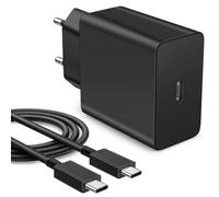 Chargeur Rapide USB C 60 W pour Samsung Galaxy S26 Ultra A56 A36 A17 A26 A16 A35 5G Z Flip7 FE Fold7 Tab S10,pour iPhone 17e Air Pixel, Chargeur Ultra-Rapide USB Type C avec Câble USB C 5A 1m, Noir