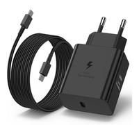 Chargeur rapide USB C 60 W pour Samsung Galaxy S26 Ultra,S25 S24 S23 S22 S21 Plus/FE/Ultra - Bloc d'alimentation avec câble de charge de 2 m pour Samsung A17 A16 A57 A37 A26 A56 A36 (Nero)