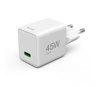 Chargeur rapide, USB-C, PD/QC/GaN, super mini-chargeur, 45 W, blanc