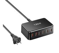 Chargeur Rapide USB C, Périphérique De Charge Rapide À 6 Ports À 6 Ports, Chargeur Portable pour Les Téléphones Appareils Mobiles Utilisateurs De Consommateurs Technologiques