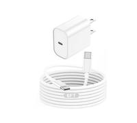 Chargeur rapide USB C pour iPhone 17 Pro Max/Air/16 Plus/16e/15, iPad Pro 13/12,9/11", iPad Air 13/11"/5e/4ème, iPad 10e, iPad mini 7/6e, chargeur de type C 20 W et câble USB C vers C de 1,8 m