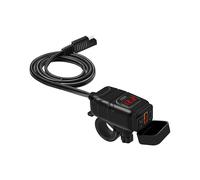 Chargeur rapide USB-C / USB pour voiture et moto Black