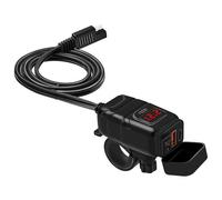 Chargeur Rapide Usb-C / Usb Pour Voiture Et Moto Le Noir