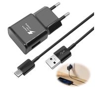 Chargeur Rapide USB Compatible avec Samsung Galaxy A15 A14 A13 A12 A54 A53 A52 A34 A33 S21 S20 S10 S9 S8, Adaptateur Secteur EP-TA200 avec Câble USB C, Chargeur Fast Charging pour Maison Bureau Voyage