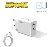Chargeur rapide USB de type C pour téléphones portables, câble PD, adaptateur 120, Xiaomi, iPhone, Samsung, Oneplus, Pixel,