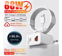Chargeur rapide USB Type C Original 88W, pour HUAWEI MatePad Pura 70 80 Ultra P60 P50 Honor 400 200 Magic 7 6 Pro V5 PD, câble de chargeur
