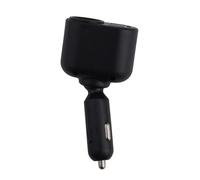 Chargeur répartiteur de prise de voiture avec ports QC 3.0 et Type-C, charge rapide 22,5 W, affichage de tension LED bleue, pour véhicules 12-24 V, noir