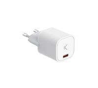 Chargeur réseau Mini Ksix GAN 30 W, PPS, Power Delivery, Charge Rapide, Port USB-C, Blanc