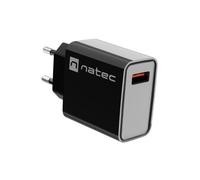 CHARGEUR RÉSEAU RIBERA 1X USB-A 18W NOIR NUC-2058
