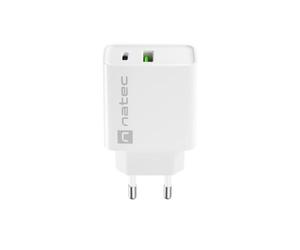 CHARGEUR RÉSEAU RIBERA 1X USB-A + 1X USB-C 20W BLANC NUC-2061