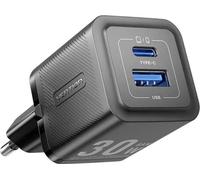 Chargeur réseau, Vention, Feqb0-Eu, Usb-C, Usb- A, 30W/30W, Gan (Noir)