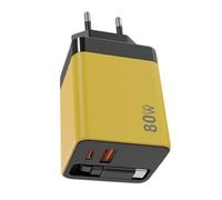 Chargeur Rétractable 80W - Bloc secteur de charge rapide 80W - Chargeur mural rapide pour téléphone,pour Voyage Bureau Téléphone Portable Tablette Ordinateur