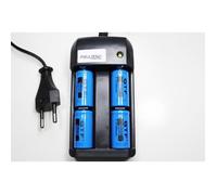 CHARGEUR RS08 + 4 BATTERIE PILE 16340 CR123 2800mAh RECHARGEABLE 3.7V ION ACCU