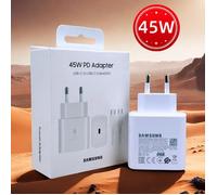 Chargeur Samsung 45W charge super rapide adaptateur certifié UE pour Galaxy Z possède 5 4 3 Flip 5 4 3 S23 S24 Ultra S20 S22 S21