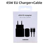 Chargeur Samsung 45w, Super Charge Rapide, Adaptateur Certifié Ue Pour Galaxy Z, S23/S24 Ultra, S20/S22/S21 ¿ Noir Eu