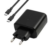 Chargeur Samsung Charge Rapide, 45W Chargeur USB C avec 2m Type C Câble, Alimentation Prise Secteur USBC Adapteur pour Galaxy S25/S24/S23/S22/S21 Ultra/S20/S20+/Note 20/10/9/8/A73/A53/A52/S10/S9, Noir