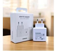 Chargeur SAMSUNG EP-TA845XBCGCN, Ultra Rapide 45W Type C avec câble 1M (Blanc)