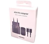 Chargeur SAMSUNG EP-TA845XBCGCN, Ultra Rapide 45W Type C avec câble 1M (Noir)